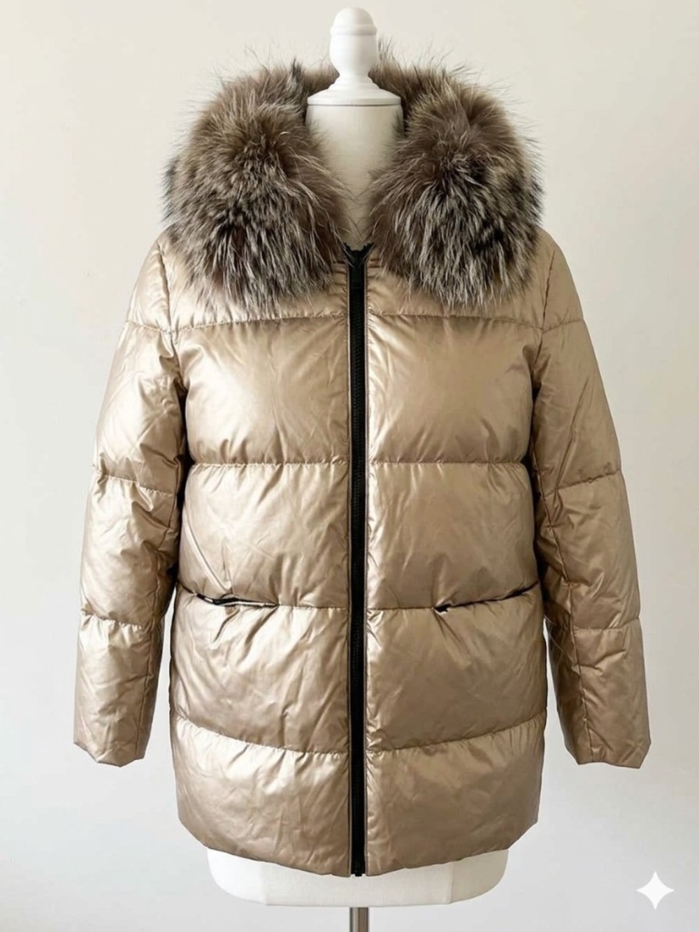 Fabiana Filippi Puffer Jacket and Fur Hood Lining